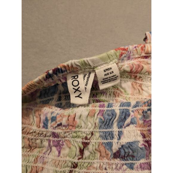 Roxy Halter Tank Women's Small Floral Stretch Y2K Boho Summer fun EUC - Picture 8 of 10